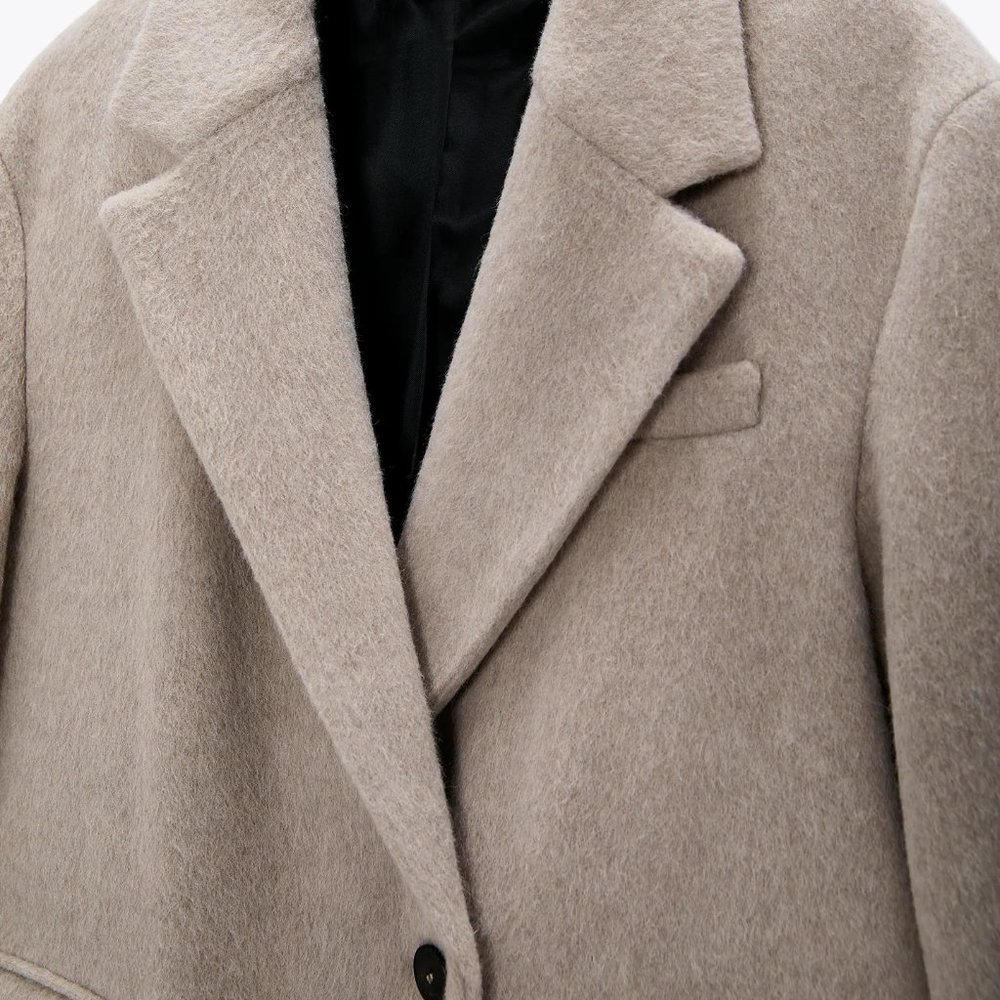 Zara Manteco Wool Blend Coat - Picture 4 of 6